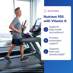 Pure Encapsulations Nutrient 950 label detail; activated vitamins and calcium for bone support.