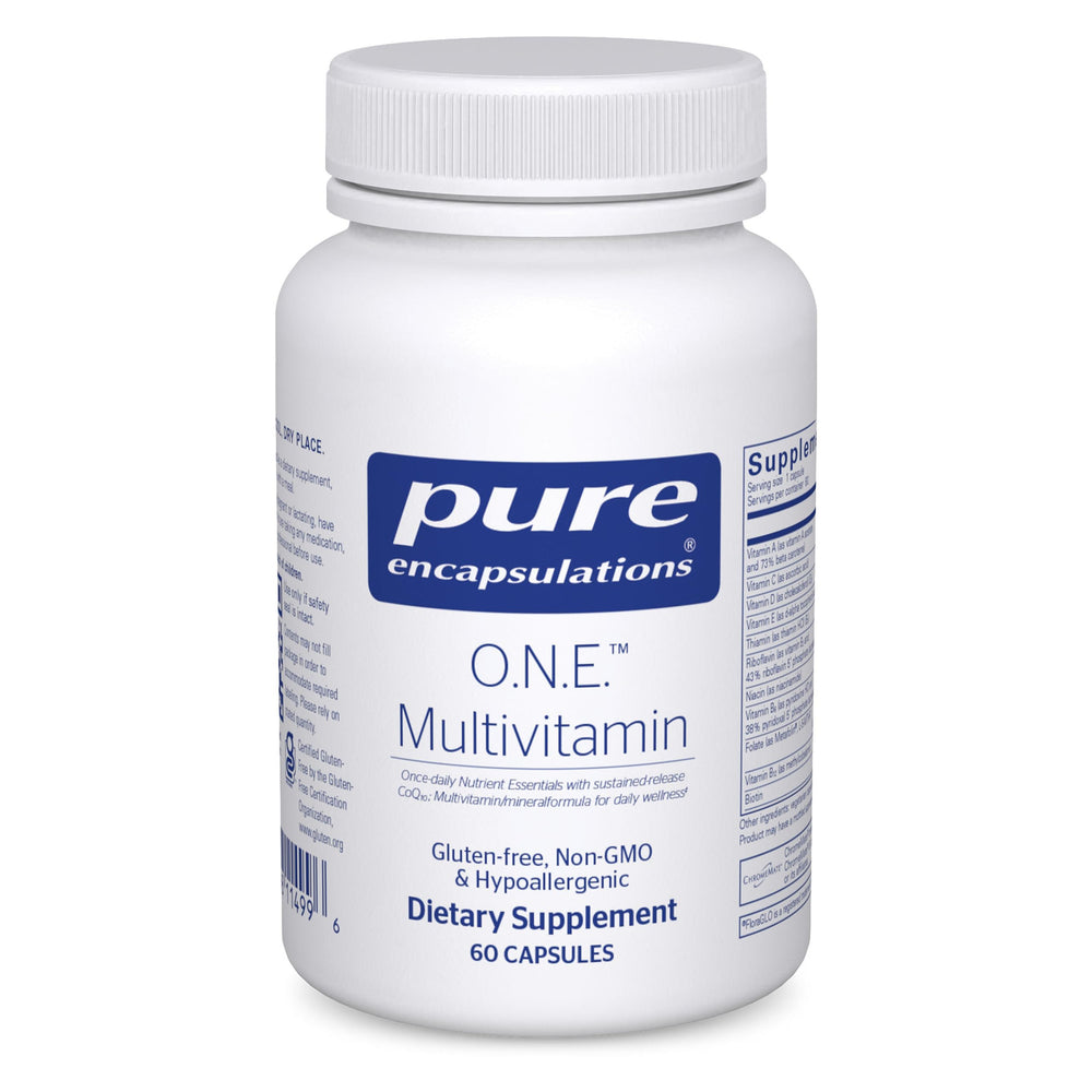 Pure Encapsulations O.N.E. Multivitamin bottle front for daily wellness support.