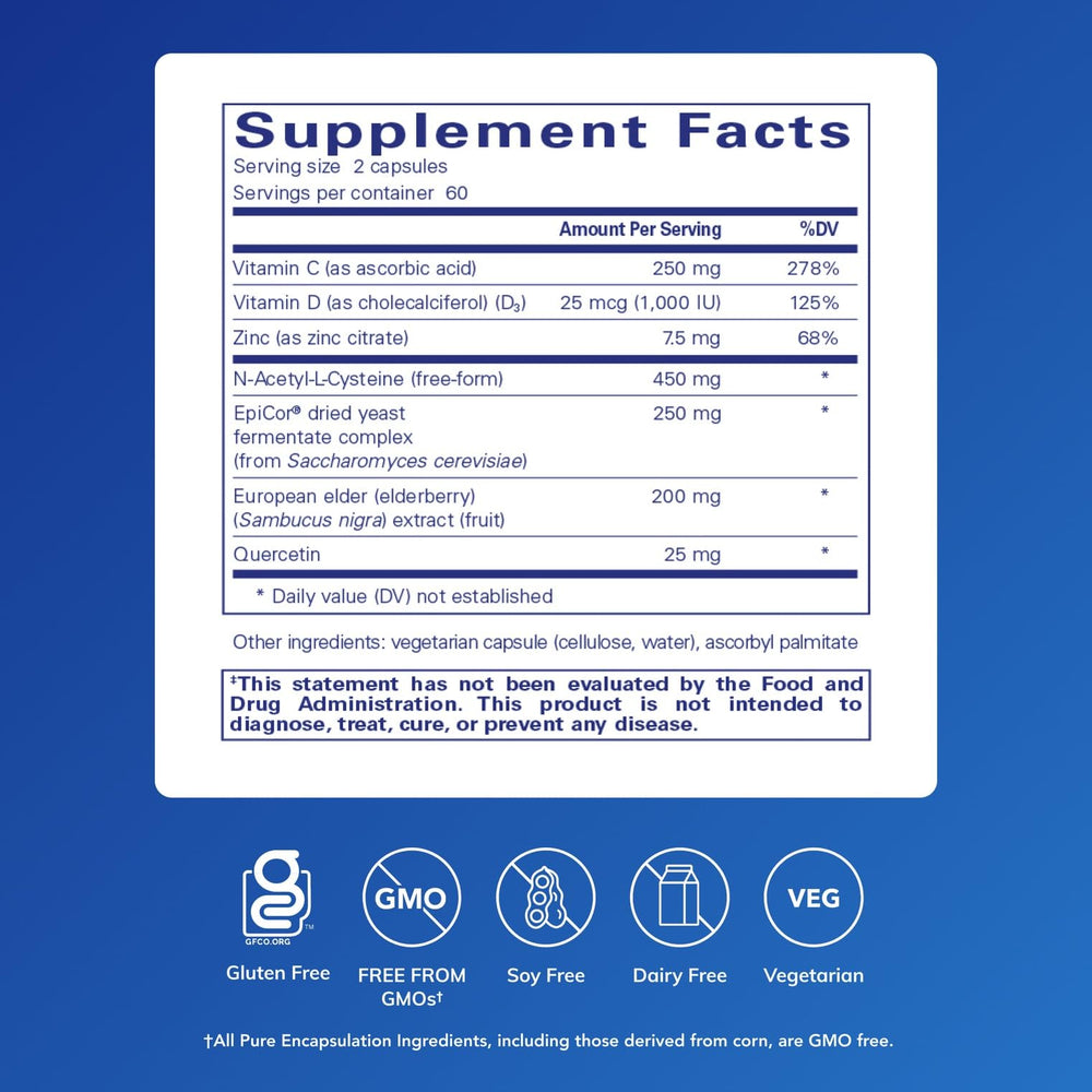 PureDefense with NAC capsules closeup—convenient daily immune support for busy lifestyles.