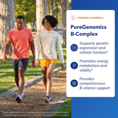 Label of Pure Encapsulations PureGenomics B-Complex showing activated vitamins