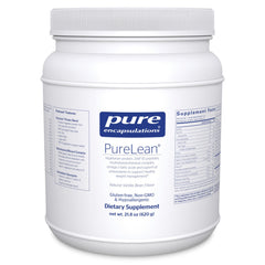 Pure Encapsulations PureLean Protein vanilla tub for balanced nutrition.