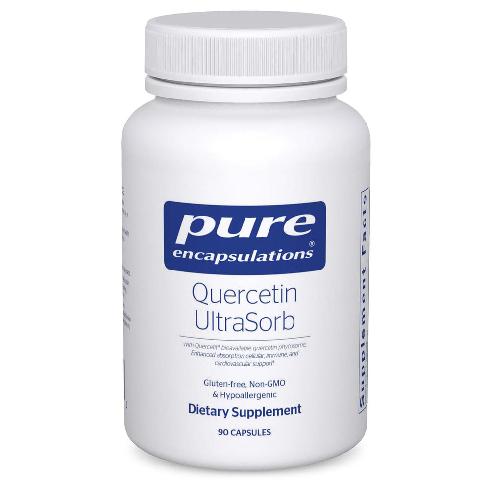 Pure Encapsulations Quercetin UltraSorb bottle front for everyday wellness support.