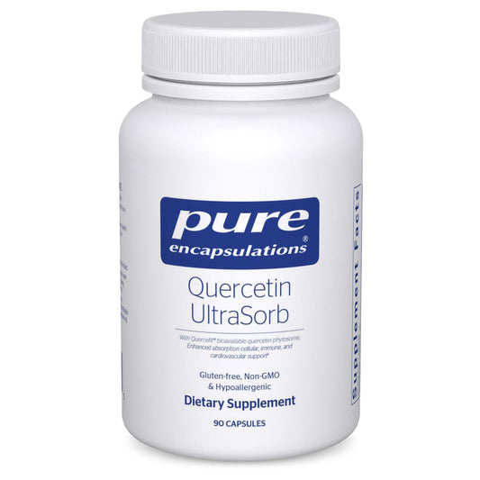 Pure Encapsulations Quercetin UltraSorb bottle front for everyday wellness support.