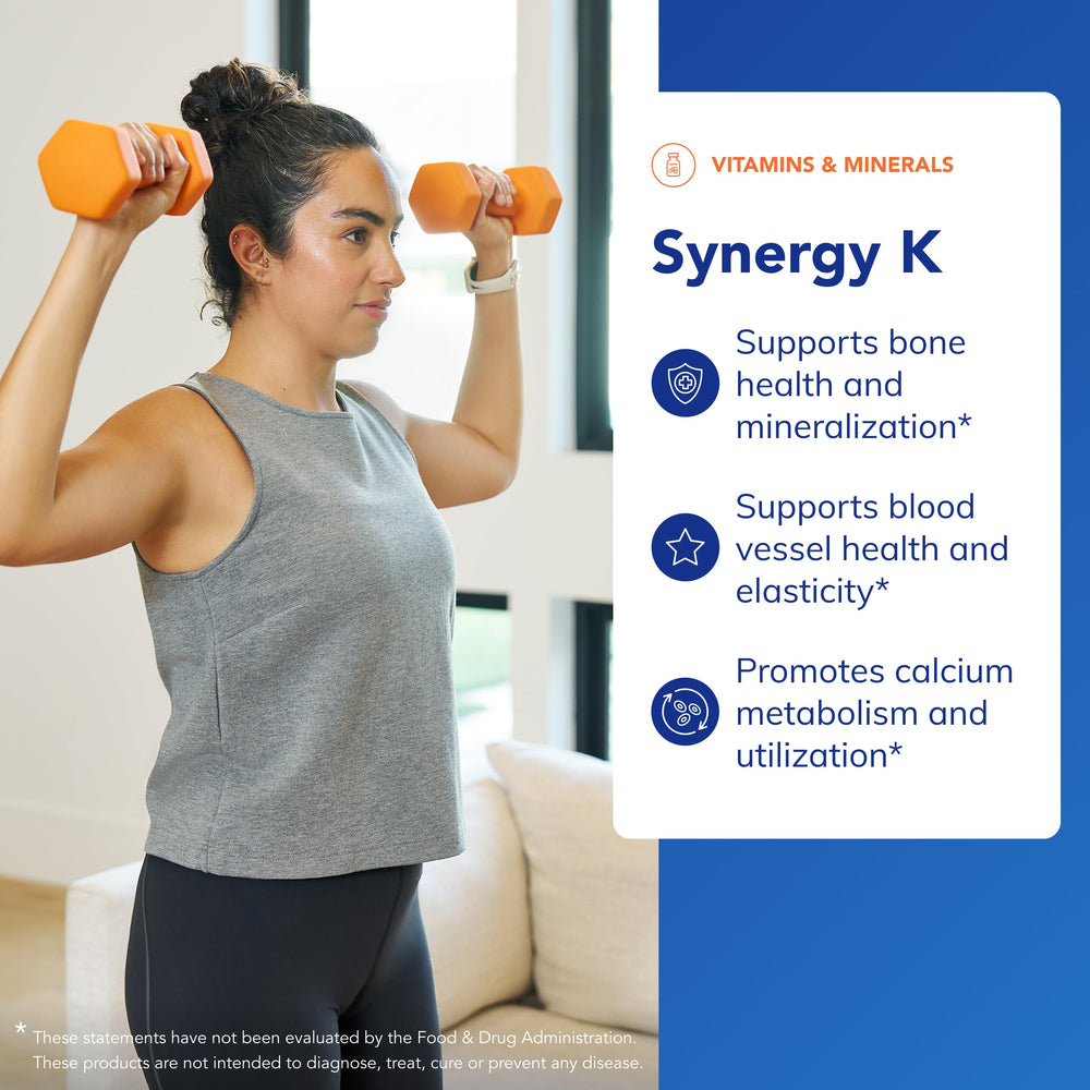 Synergy K capsules close-up ready for daily bone support