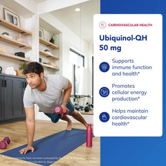 Label close-up of Pure Encapsulations Ubiquinol-QH 50 mg