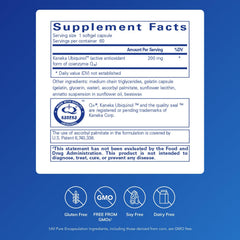 Ubiquinol-qh capsules closeup highlighting the active CoQ10 form and energy support.