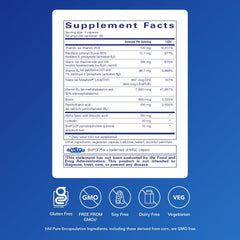 Pure Encapsulations Ultra B-Complex capsules on a white background suggest daily nervous system nourishment.
