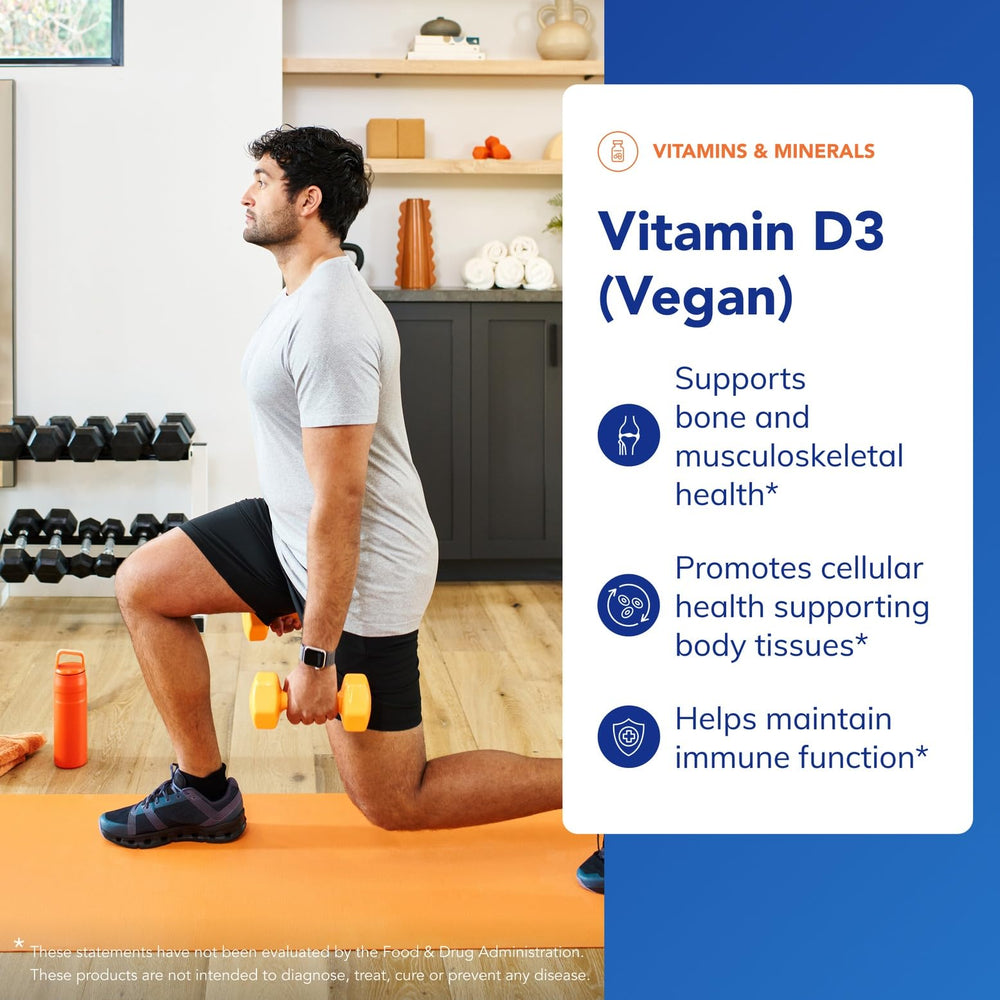 Close-up of Pure Encapsulations Vitamin D3 Vegan capsules showing vegan origin