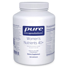Pure Encapsulations Women's Nutrients 40+ bottle front for daily wellness.