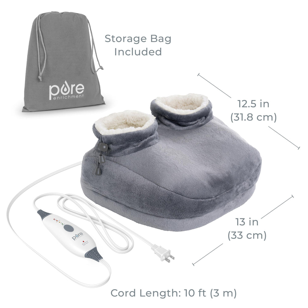 Pure Enrichment PureRelief Deluxe Foot Warmer controller is detachable for easy washing