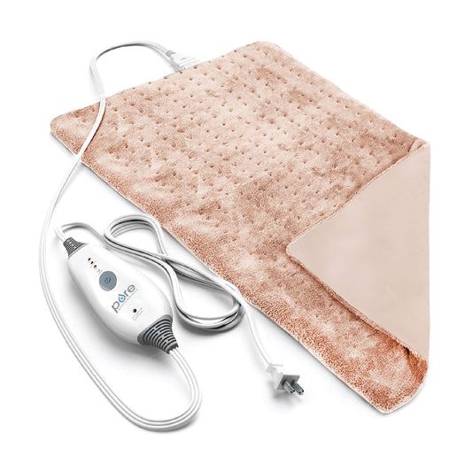Pure Enrichment PureRelief Deluxe heating pad in 12x24, designed for targeted back and shoulder relief.
