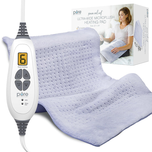 Pure Enrichment PureRelief Ultra-Wide pads large back and shoulder area for warmth.