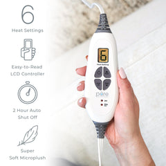 Pure Enrichment PureRelief Ultra-Wide demonstrates moist heat setup for deeper comfort.