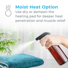Pure Enrichment PureRelief XL heating pad has a nine-foot cord for flexible placement.