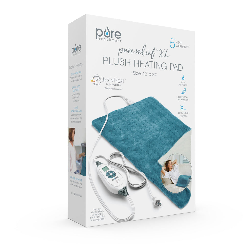 Pure Enrichment PureRelief XL heating pad comes with a storage bag for tidy storage.