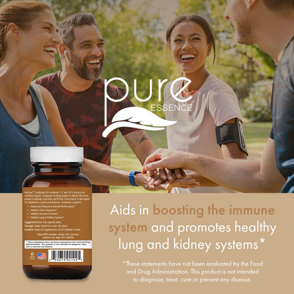MyPure Cordyceps packaging design on shelf for easy daily use