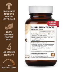 MyPure Lion's Mane 8X capsules prepared for easy daily intake and mental clarity.