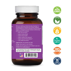 Pure Essence Labs Transitions capsules close-up, easy daily hormone support