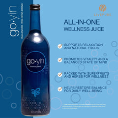 PURE GoYin label closeup showing vegan formula and described ingredients.
