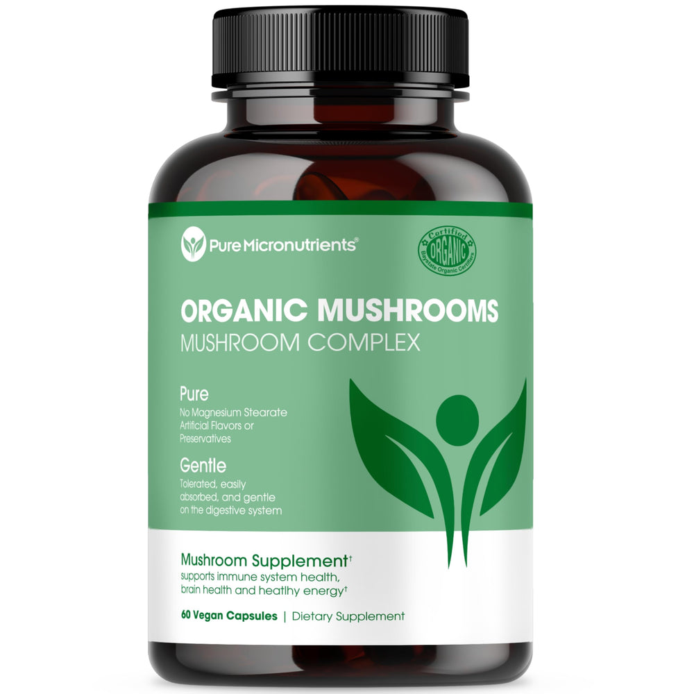 Pure Micronutrients Lions Mane bottle showing a potent immune and cognitive support blend.