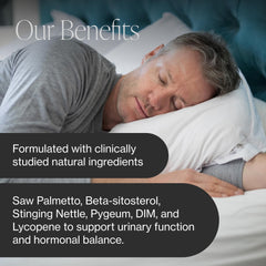 Pure Micronutrients Prostate Health packaging front highlights natural ingredients and testing