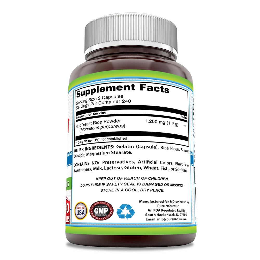 Pure Naturals Red Yeast Rice Plus CoQ10 softgels ready for daily use