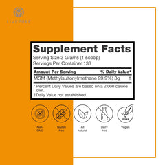 PURE Organic Sulfur Powder packaging emphasizes vegan non-GMO gluten-free benefits
