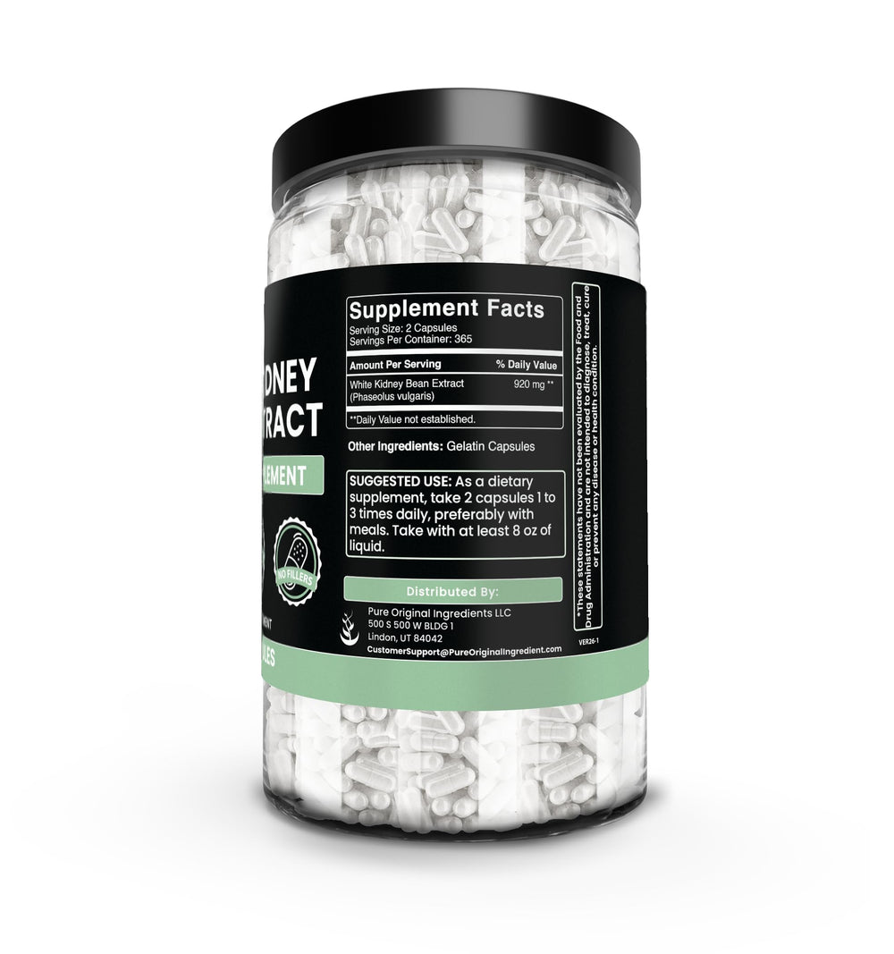 PURE ORIGINAL INGREDIENTS 730 capsules packaging highlights no fillers and USA packaging, premium quality.