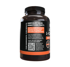 Pure Original Ingredients Acetyl L-Carnitine label view highlights a no-fillers formula.