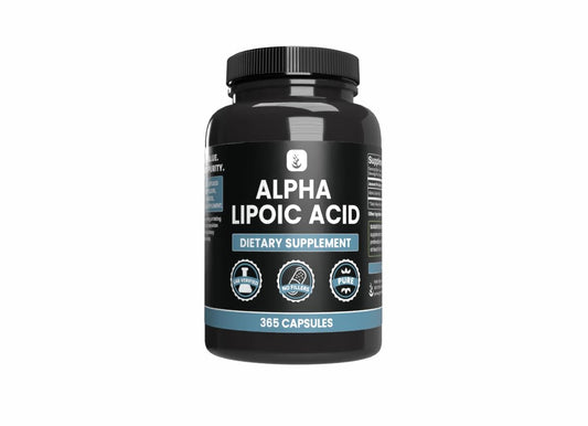 Pure Original Ingredients Alpha Lipoic Acid capsules in a bottle for daily use.