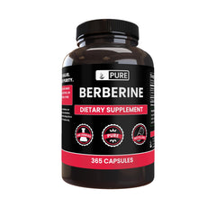 Pure Original Ingredients Berberine capsules bottle for easy daily use.