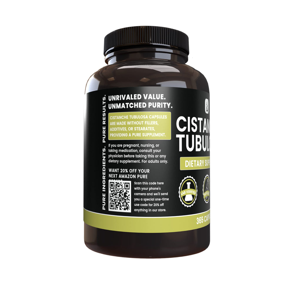 Pure Original Ingredients Cistanche Tubulosa label close-up with no fillers