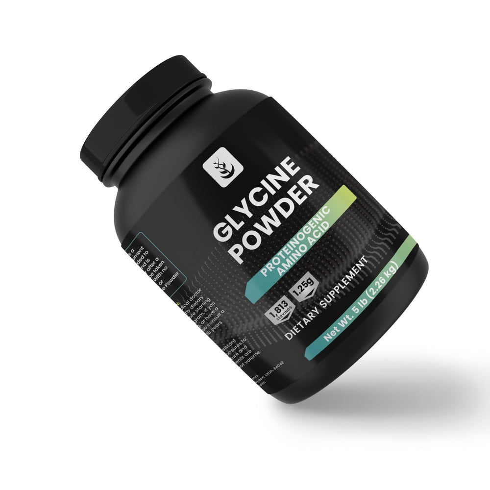 Glycine powder from PURE ORIGINAL INGREDIENTS, unflavored and easy to mix into beverages.