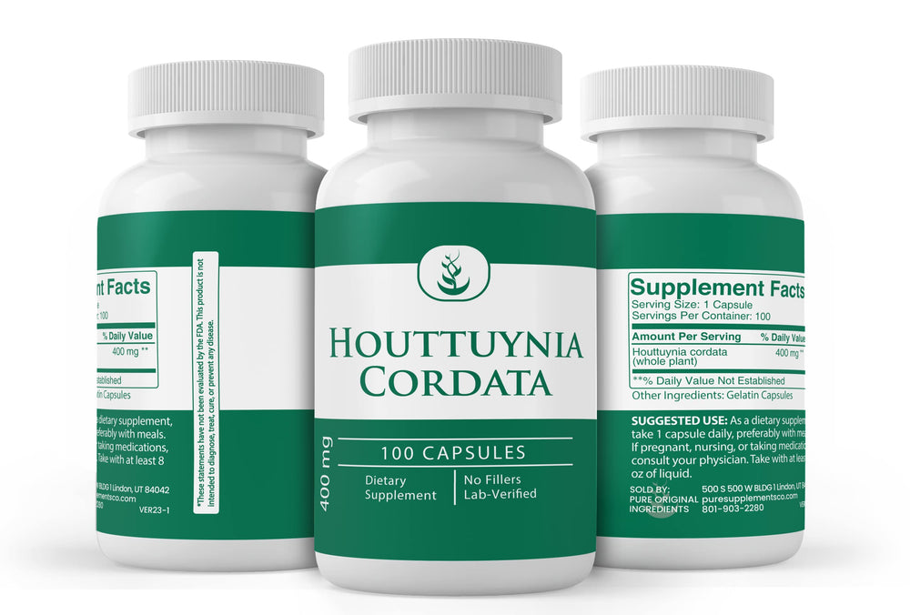Pure Original Ingredients Houttuynia Cordata packaging box with traditional roots and quality packaging