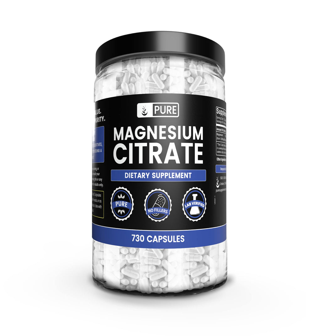 Pure Original Ingredients Magnesium Citrate bottle front view for daily wellness