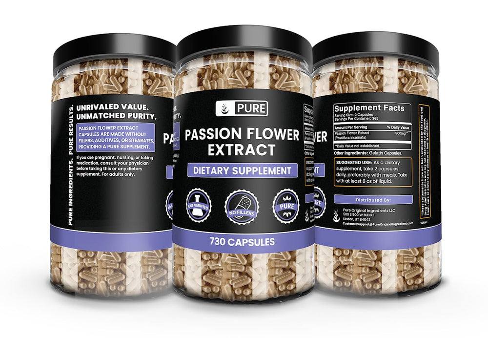 Pure Original Ingredients bottle showcases 365-day supply and compact travel-ready packaging