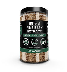Pure Original Ingredients Pine Bark Extract bottle with clean label for daily supplementation.