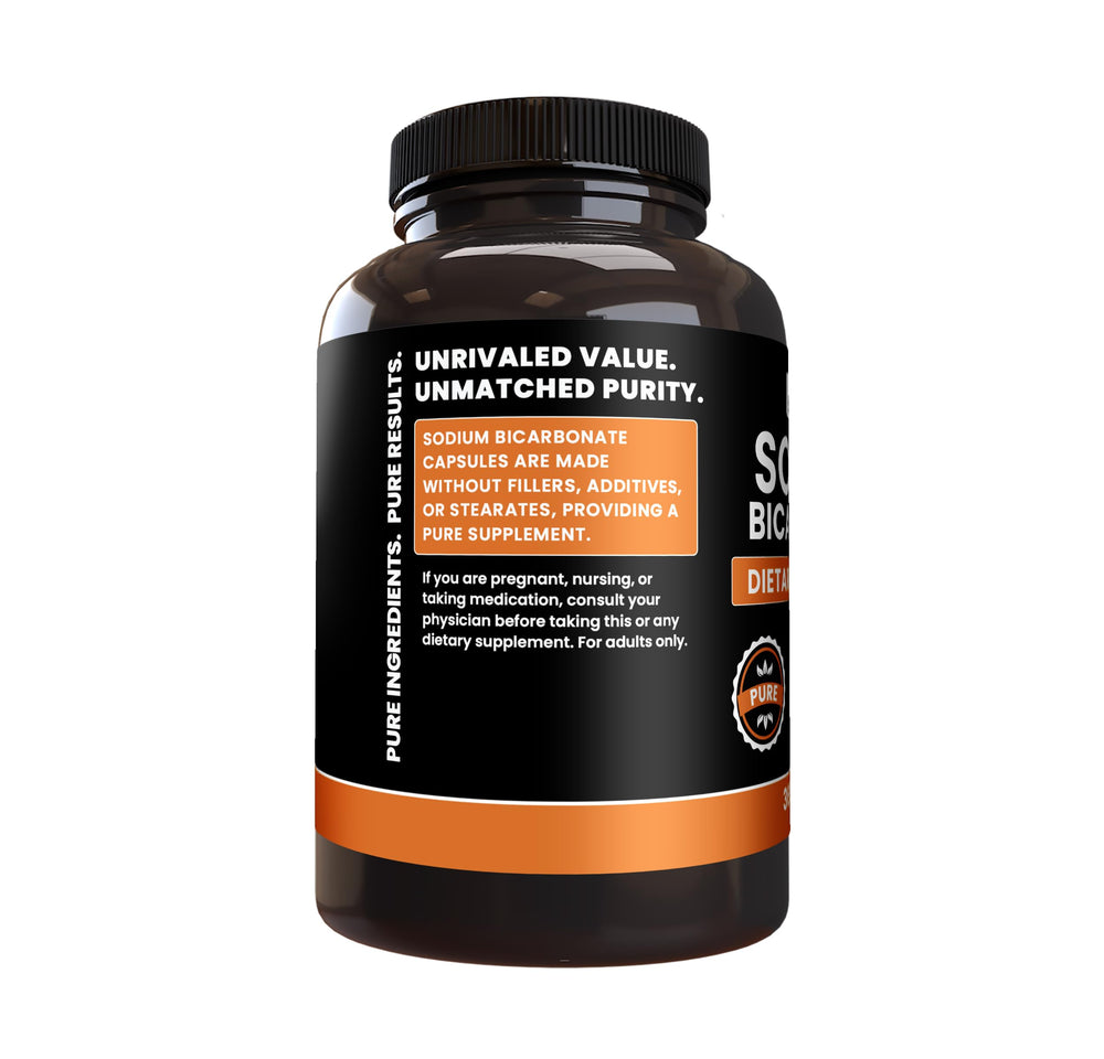 Pure Original Ingredients sodium bicarbonate label highlights no-fillers policy.
