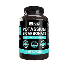 Pure Original Potassium Bicarbonate bottle for year-long daily use