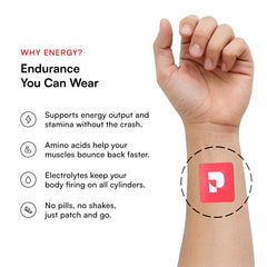 Caffeine-powered Pure Patch Energy Patch provides a gentle lift.