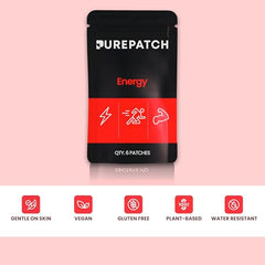Pure Patch Energy Patch worn on skin for a subtle daytime boost.