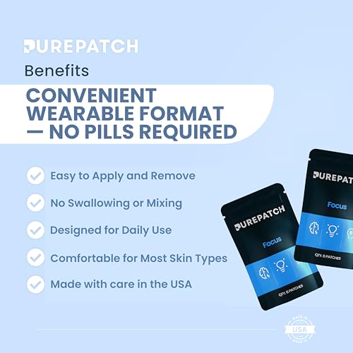 Pure Patch Focus delivers L-Tyrosine through the skin for daytime clarity.
