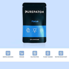 Pure Patch Focus blends Theobromine and CoQ10 for a gentle, plant-based boost.