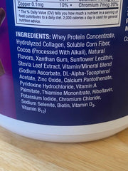 Pure Protein All-In-One gluten-free ingredients label for clean nutrition