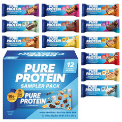 Pure Protein Galactic Brownie Bar pack front highlights a high-protein snack for workouts.