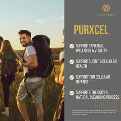 PURE PurXcel label detail highlighting glutathione and SOD ingredients