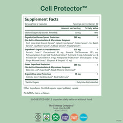 Ingredients panel of PURE SYNERGY Cell Protector highlighting antioxidants