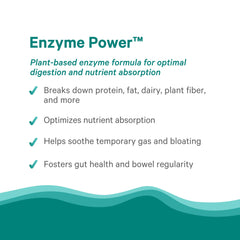 Pure Synergy Enzyme Power plant-based formula shown with organic ingredients