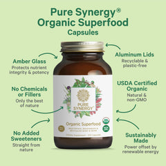 PURE SYNERGY greens and mushrooms mix in a bowl for nutrient-dense meal