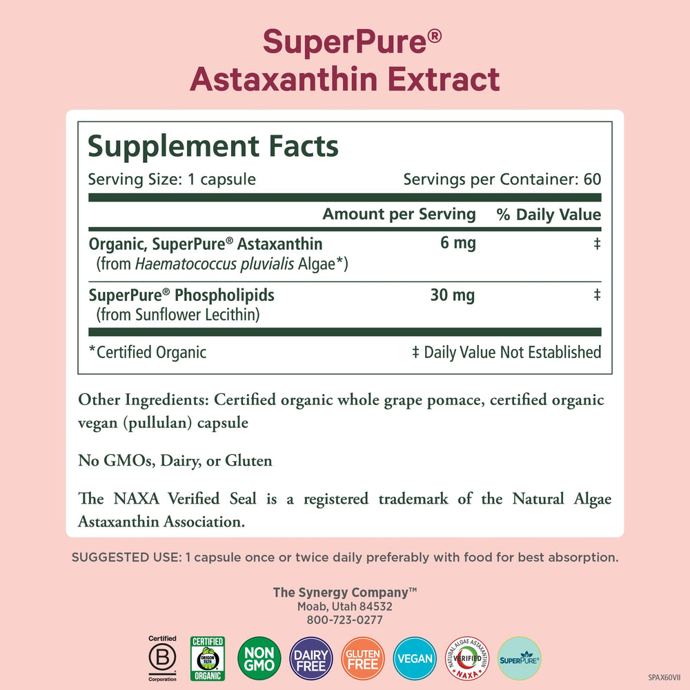 Pure Synergy SuperPure capsules arranged for daily use